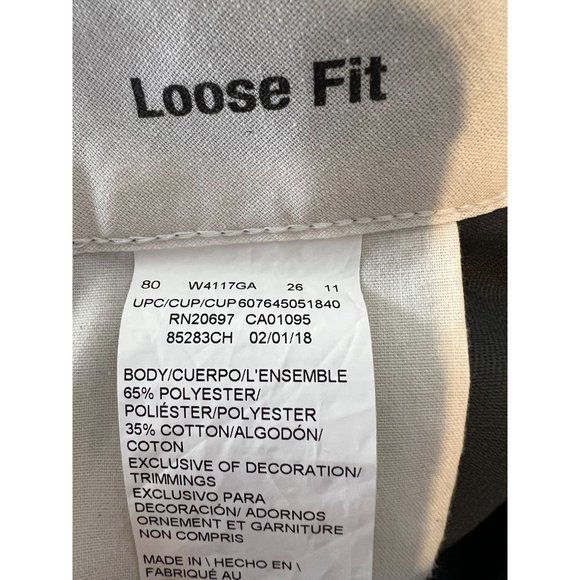 DICKIES Loose Fit Double Knee Work Pants Uniform Charcoal Gray Pockets - Picture 9 of 12